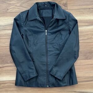 Jacqueline Ferrar Women's Black Leather Jacket